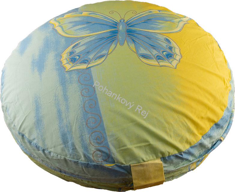 Meditační polštář Modrý motýl 60 x 12 cm