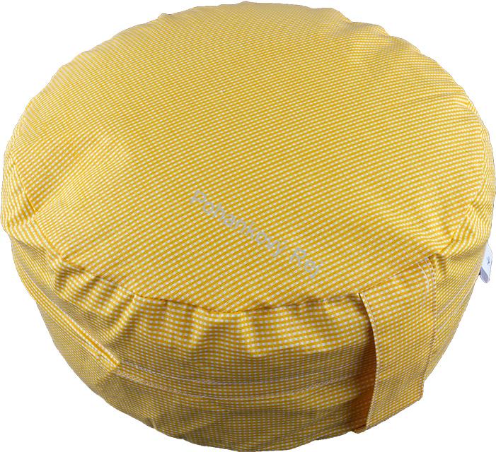 Meditační polštář Žlutobílý plný 35 x 15 cm