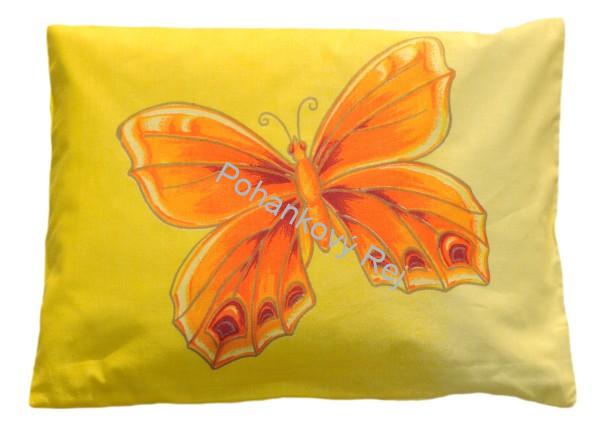 Povlak na polštář Žlutý motýl 28 x 37 cm