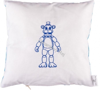 Domaluj si - Polštář s výšivkou Robot 25 x 25 cm
