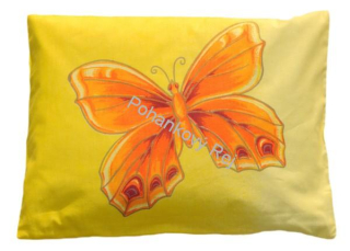 Polštář Žlutý motýl 28 x 37 cm