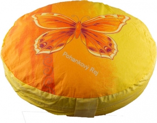 Meditační polštář Žlutý motýl 60 x 12 cm
